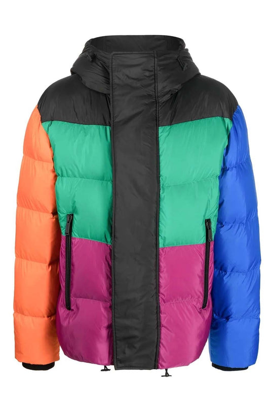 Dsquared2: Multicolored Hooded Down Puffer Coat