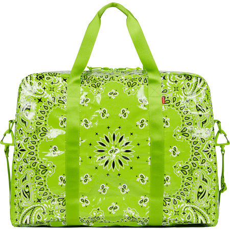 Supreme: Bandana Tarp Large Duffle Bag (Bright Green)