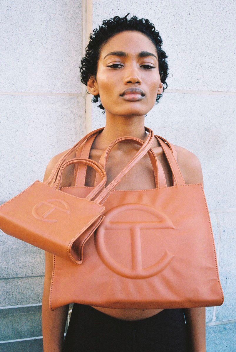 telfar shopping bag tan