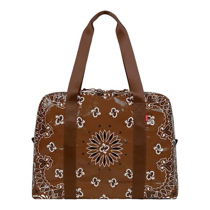 Supreme: Small Brown Tarp Bandana Duffle Bag