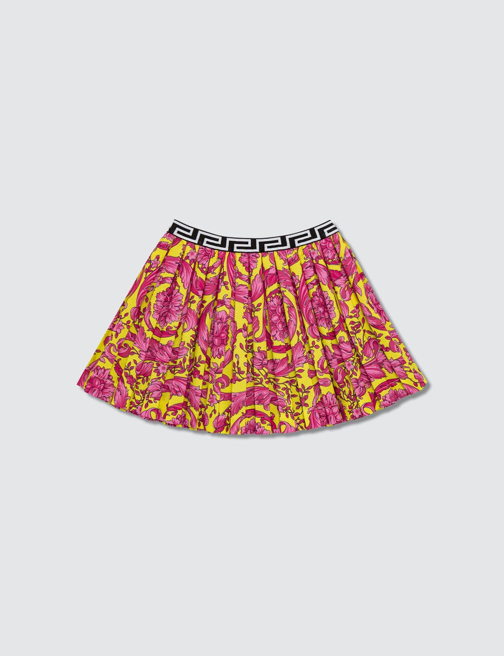 Versace: Young Fluo Barocco Pleated Skirt (KIDS)
