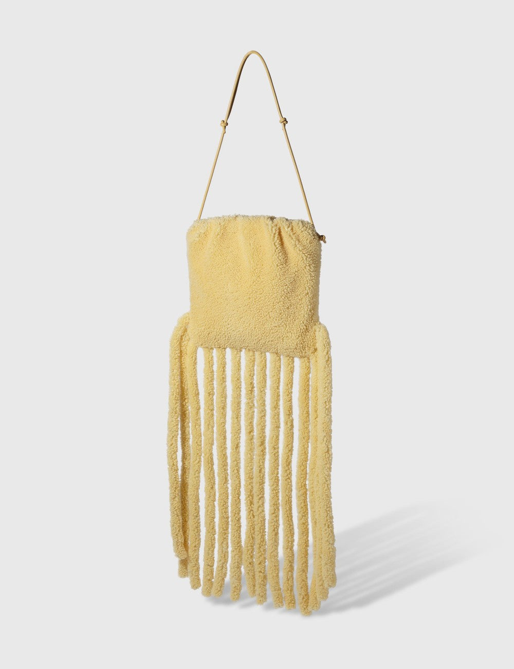 Bottega Veneta: Curly Fringe Shearling Shoulder Bag