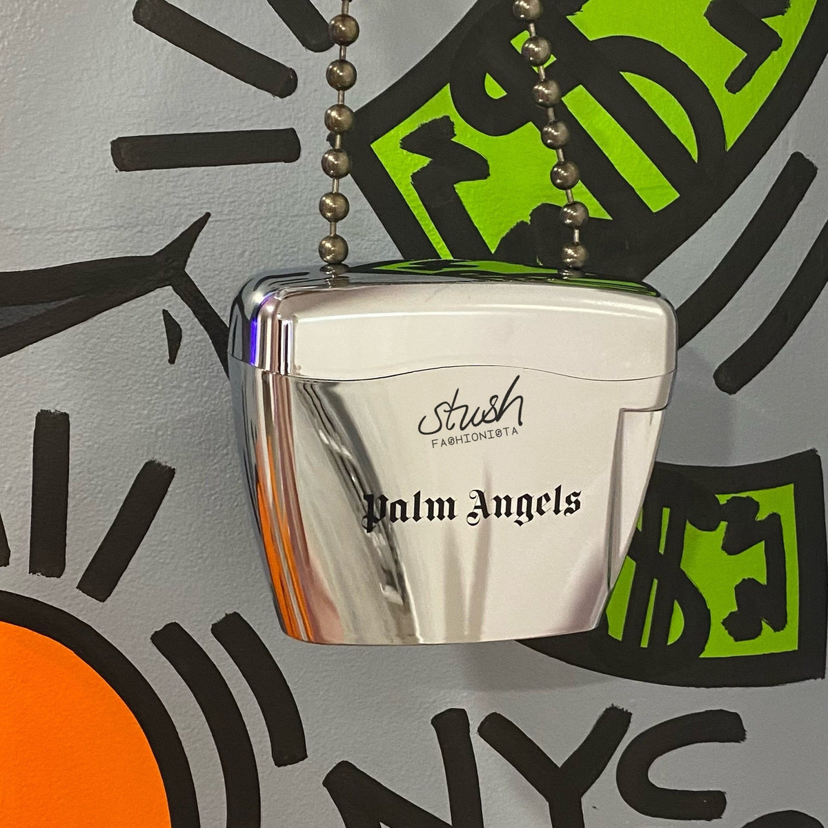 Palm Angels Metallic Mini Padlock Bag Stush Fashionista