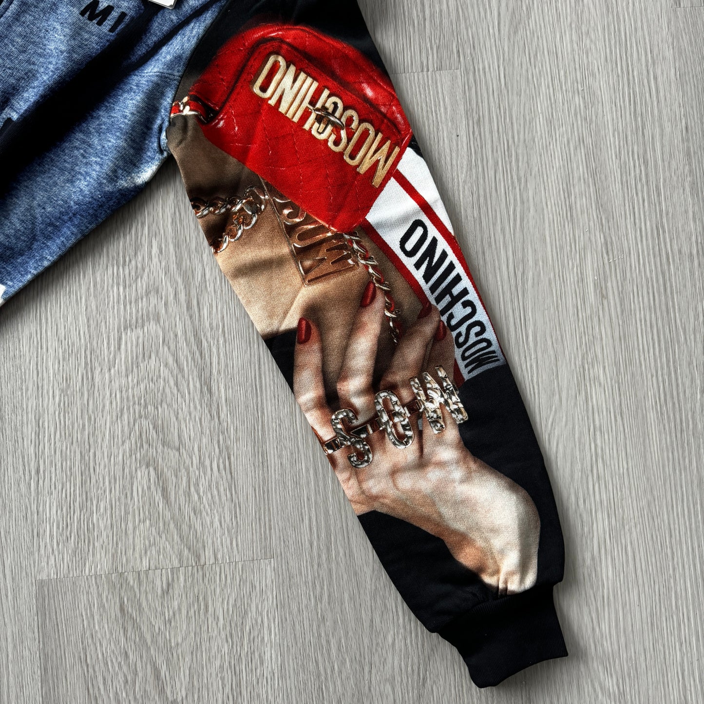 Moschino: Multi Logo Crewneck Sweater