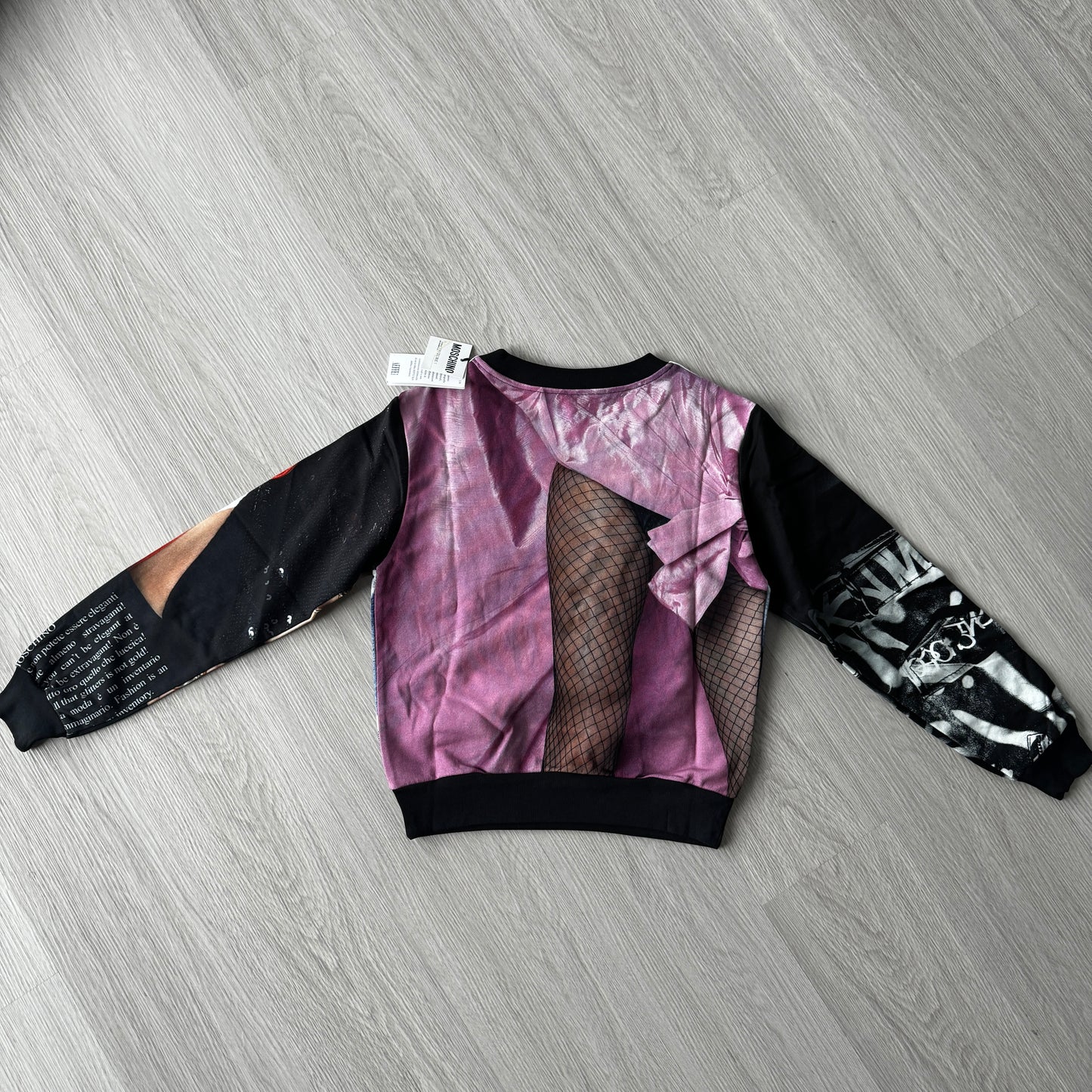 Moschino: Multi Logo Crewneck Sweater