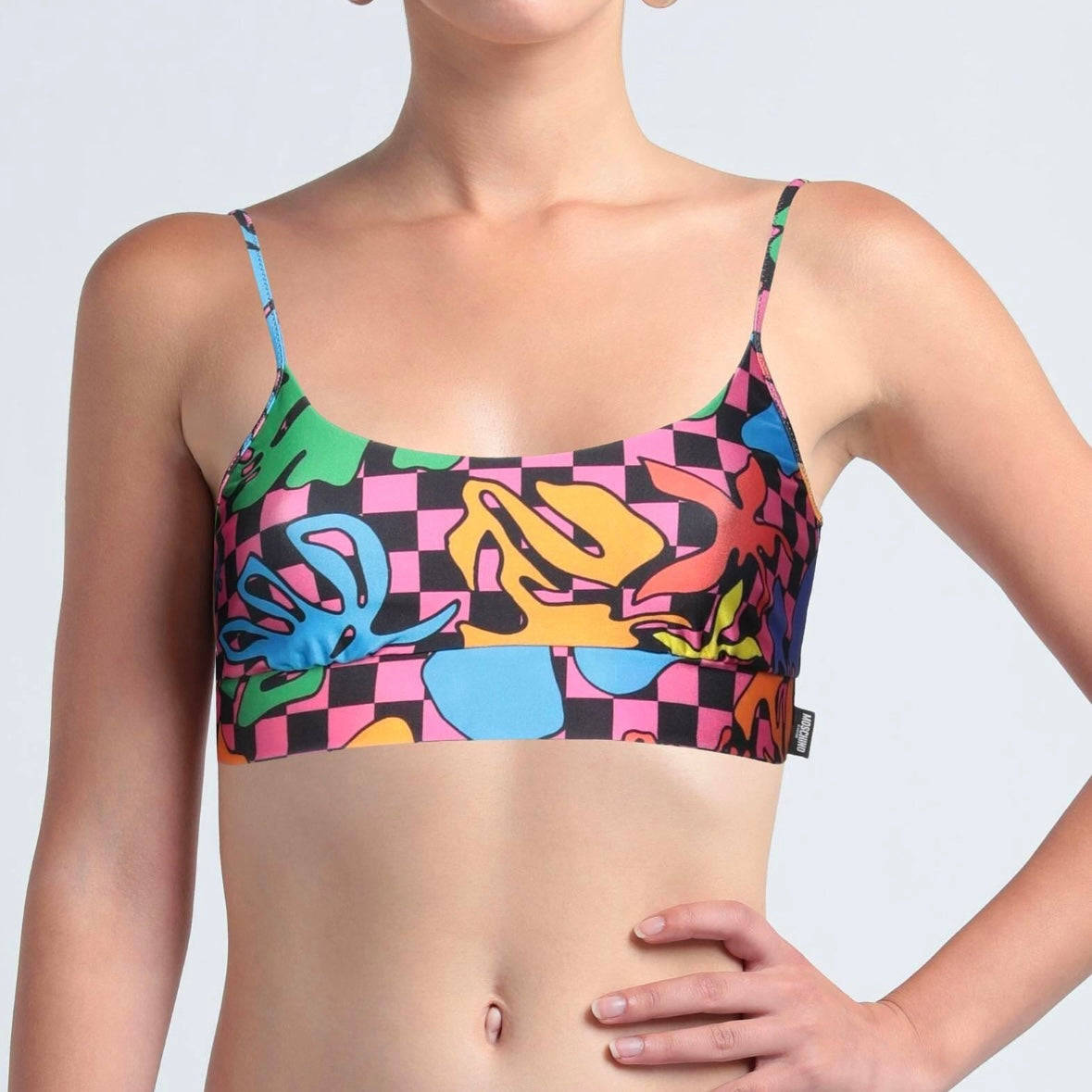 Moschino: Checkered Bikini Top (2 Colors)