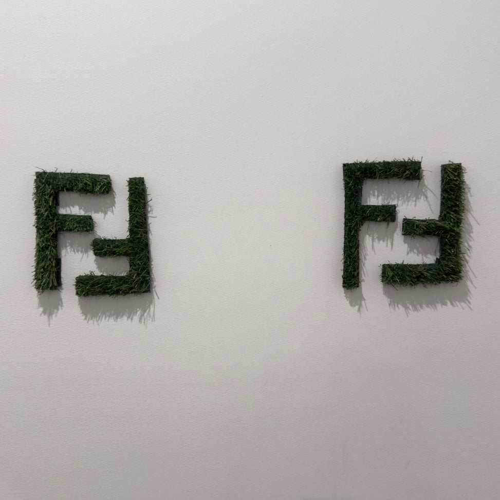 Fendi: FF Logo Faux Grass Wall Decor Set