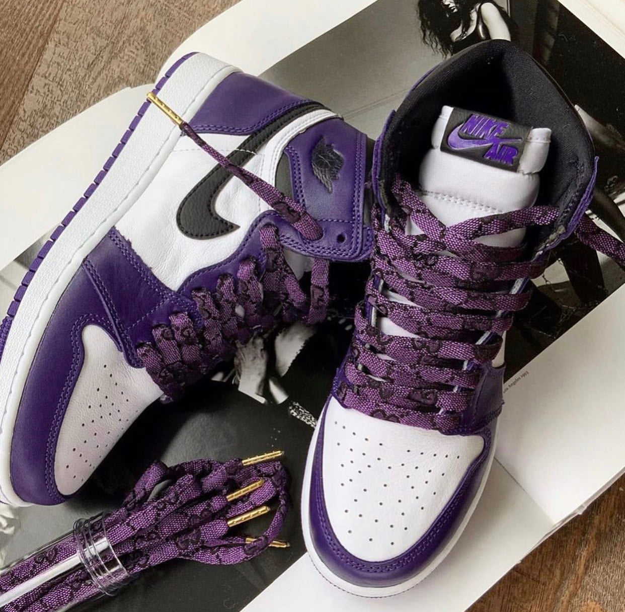 Gucci: Purple Luxury Shoe Laces