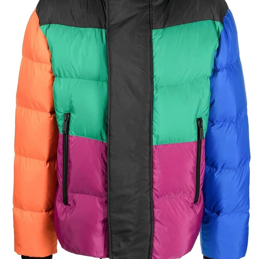 Dsquared2: Multicolored Hooded Down Puffer Coat