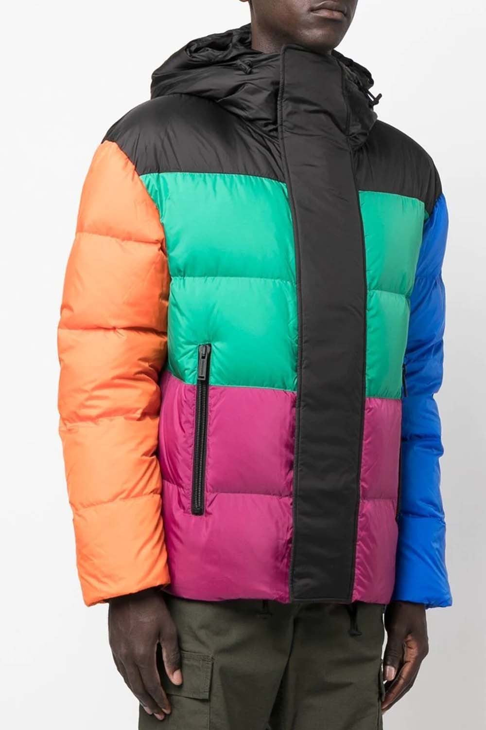 Dsquared2: Multicolored Hooded Down Puffer Coat