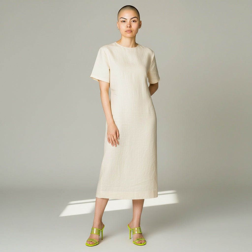 Stush Fashionista Christian Louboutin Just Loubi 85 neon green leather and PVC sandals with 3.75 inch heels