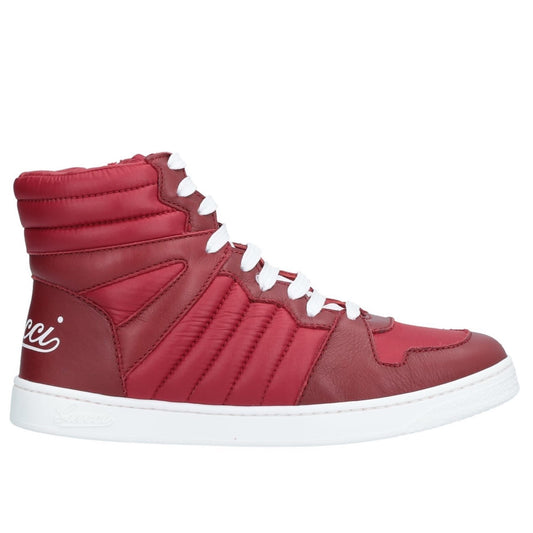 Gucci: Children's Red Leather Sneakers