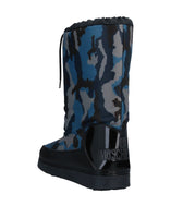 Moschino: Blue Camouflage Moon Boots (Snow Boots)
