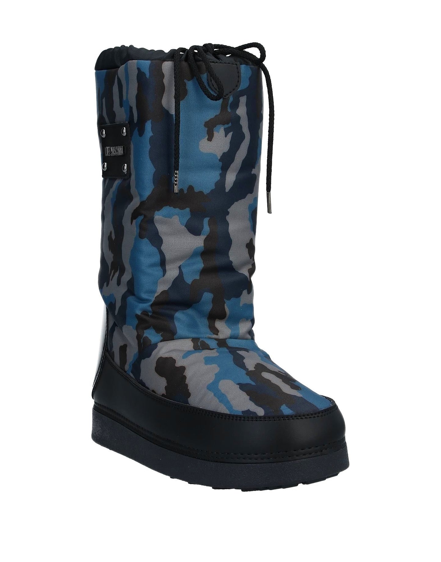 Moschino: Blue Camouflage Moon Boots (Snow Boots)
