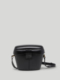 Palm Angels: Black Leather Padlock Bag