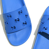 Gucci: Men's Rubber GG Slides (Blue)