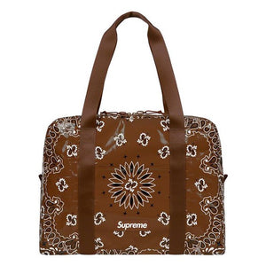 Supreme: Small Brown Tarp Bandana Duffle Bag