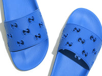 Gucci: Men's Rubber GG Slides (Blue)