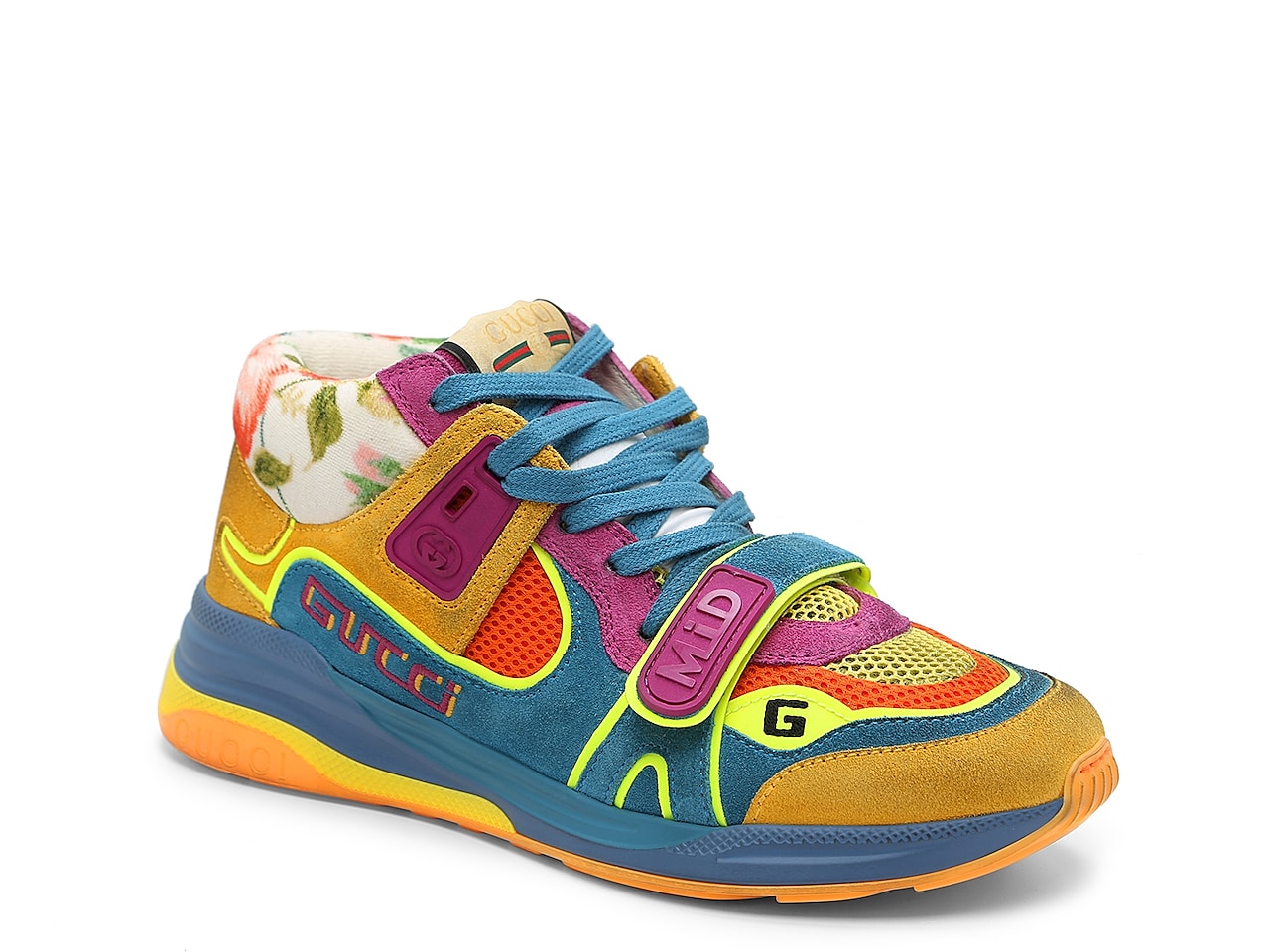 Gucci: Ultrapace Mid-Top Sneakers (Women's Multicolor)