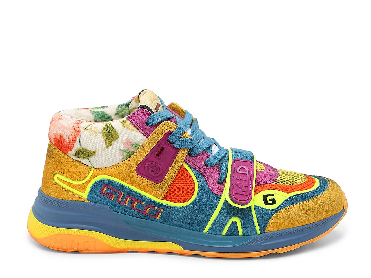 Gucci: Ultrapace Mid-Top Sneakers (Women's Multicolor)