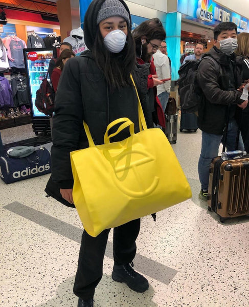 Telfar Small Yellow Shopping Bag - Yellow Totes, Handbags
