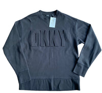 DKNY: Embossed Logo Crewneck Sweater