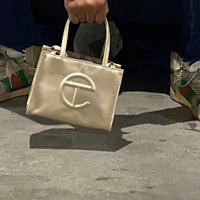 Telfar: Gold Shopping Bag (3 Sizes)
