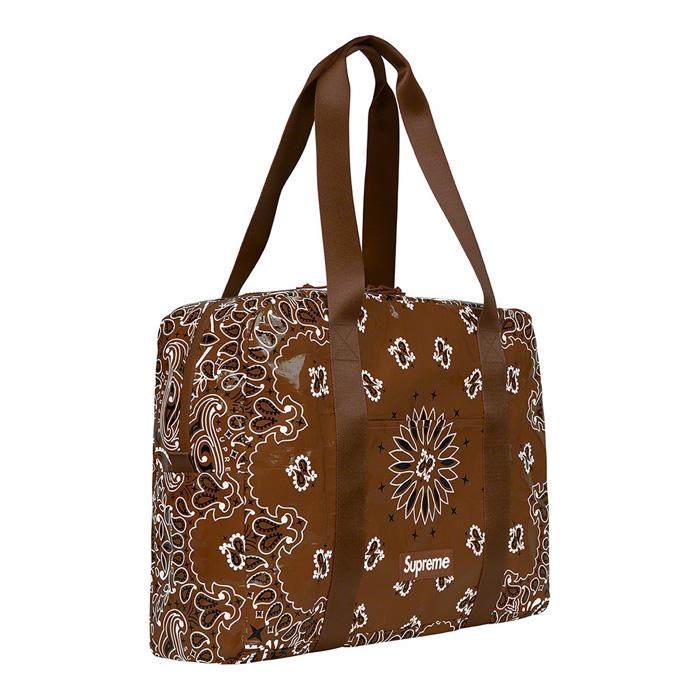 Supreme: Small Brown Tarp Bandana Duffle Bag