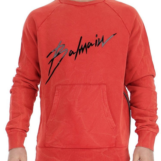 Balmain: Men's Logo Crewneck Sweat Shirt