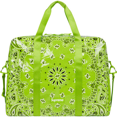 Supreme: Bandana Tarp Large Duffle Bag (Bright Green)
