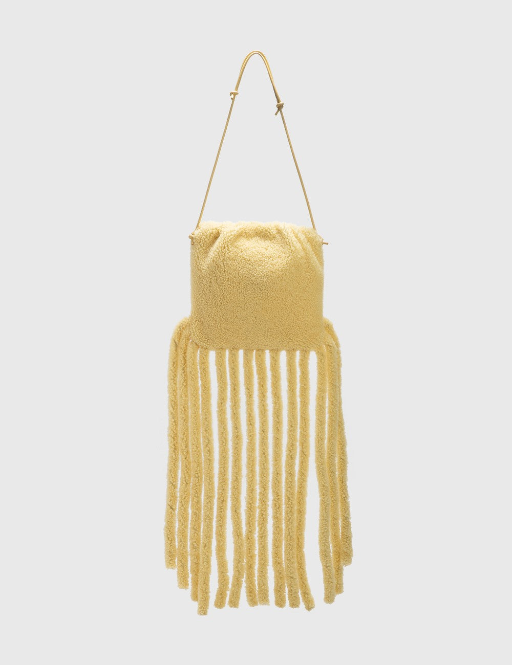 Bottega Veneta: Curly Fringe Shearling Shoulder Bag