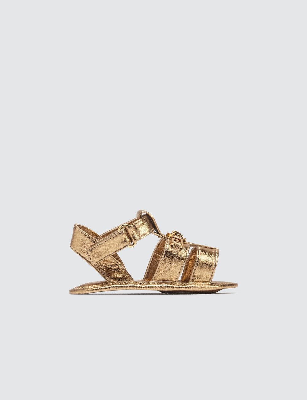 Versace: Young Medusa Gold Sandals
