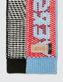 Versace: Striped Knitted Logo Scarf