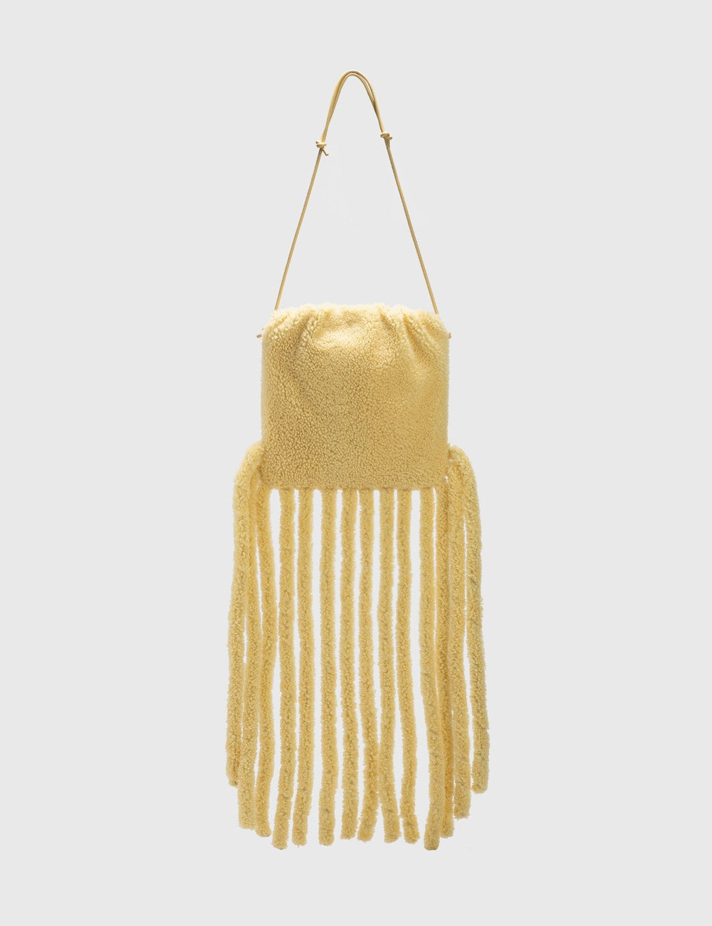 Bottega Veneta: Curly Fringe Shearling Shoulder Bag