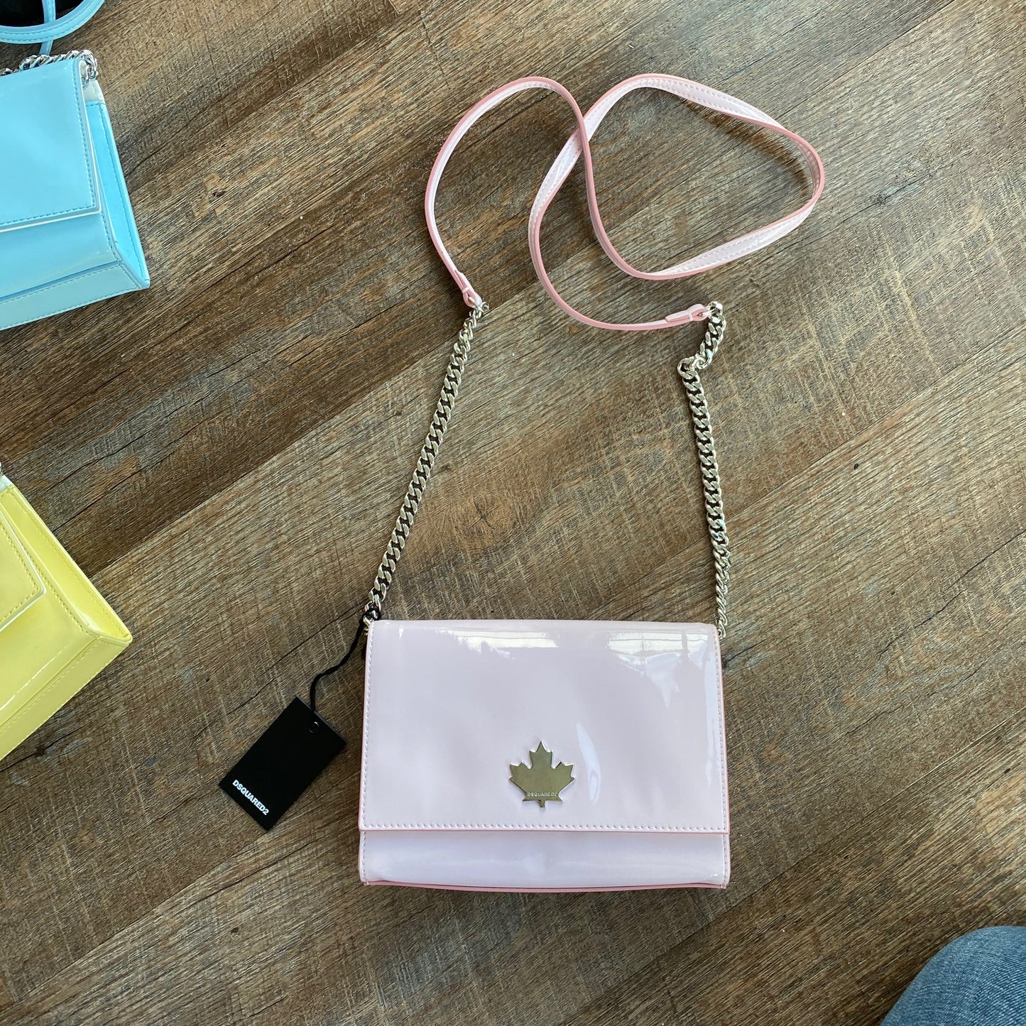 Dsquared2: "Disco" Patent Cross Body Bag (4 colors)