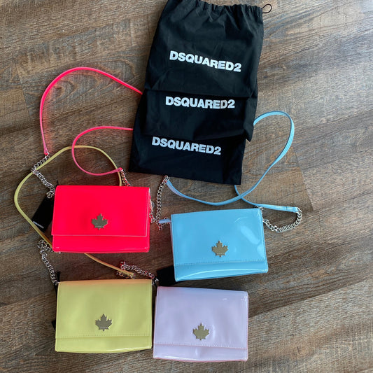 Dsquared2: "Disco" Patent Cross Body Bag (4 colors)