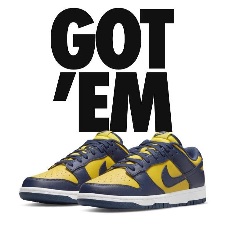 Nike: Dunk Low "Michigan Maze" Sneakers