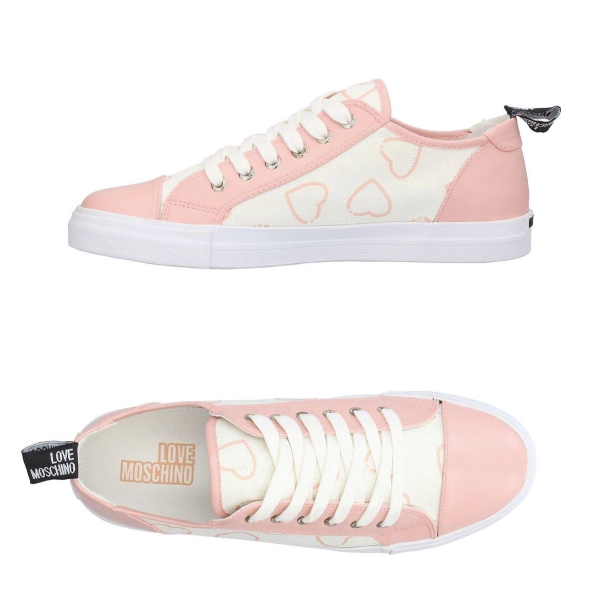 Moschino: Pink Heart Sneakers