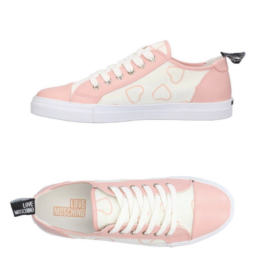 Moschino: Pink Heart Sneakers