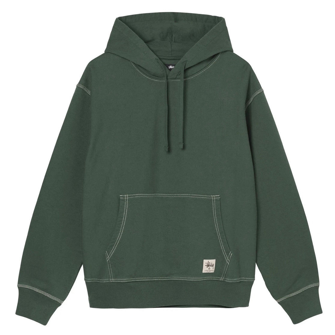Stussy: Contrast Stitch Label Hoodie