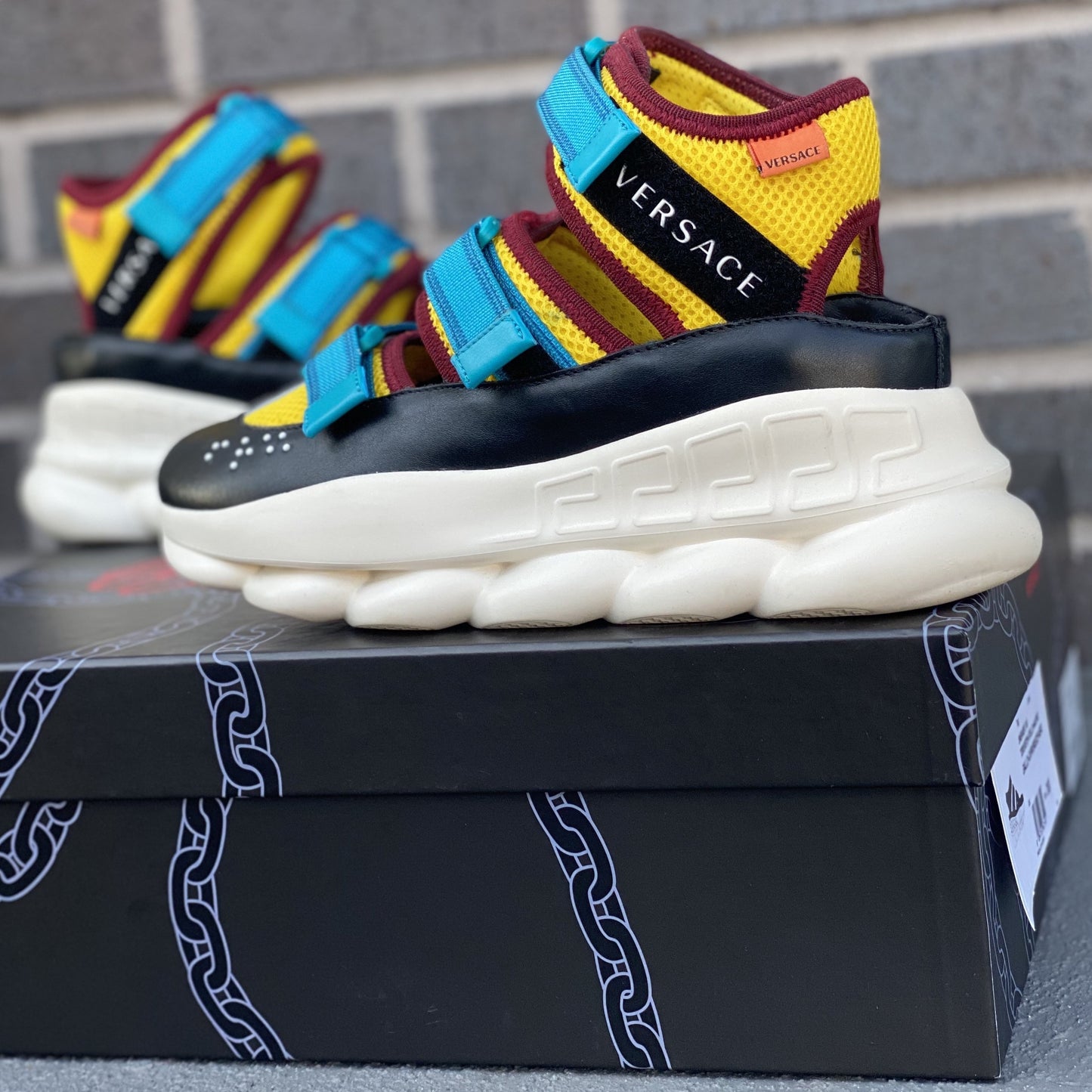 Versace: Chain Reaction Sandals