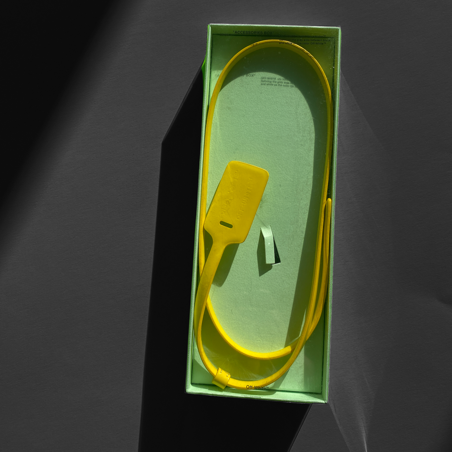 Off-White: Zip Tie Belt (Yellow)