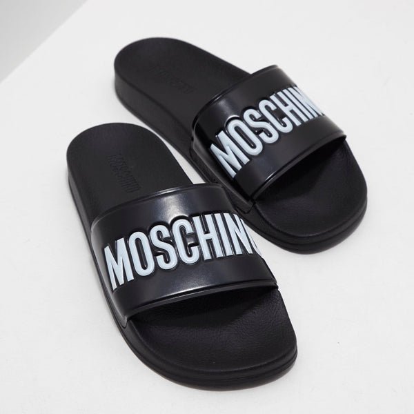 Moschino: Black Logo Slides